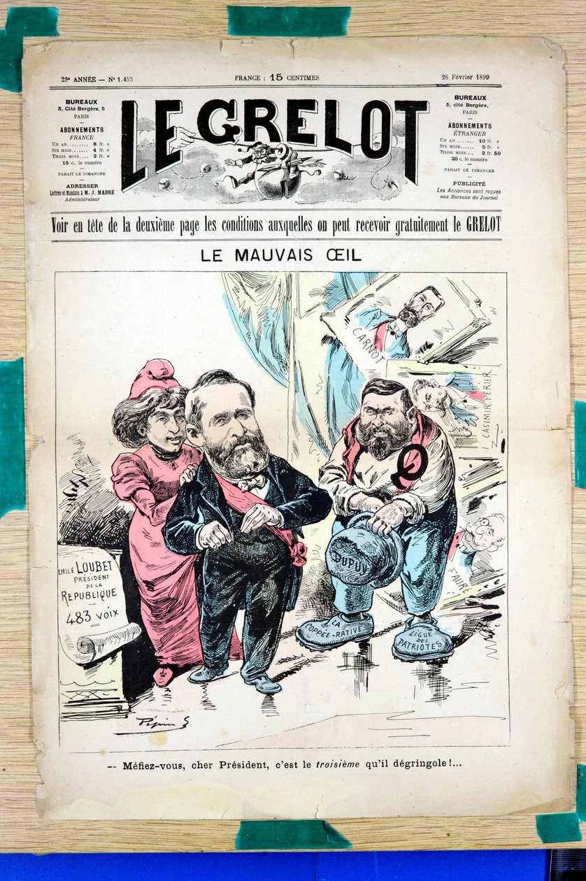 Omslag van Le Grelot, Satirisch in Kleuren door Edouard Guillaumin Pepin