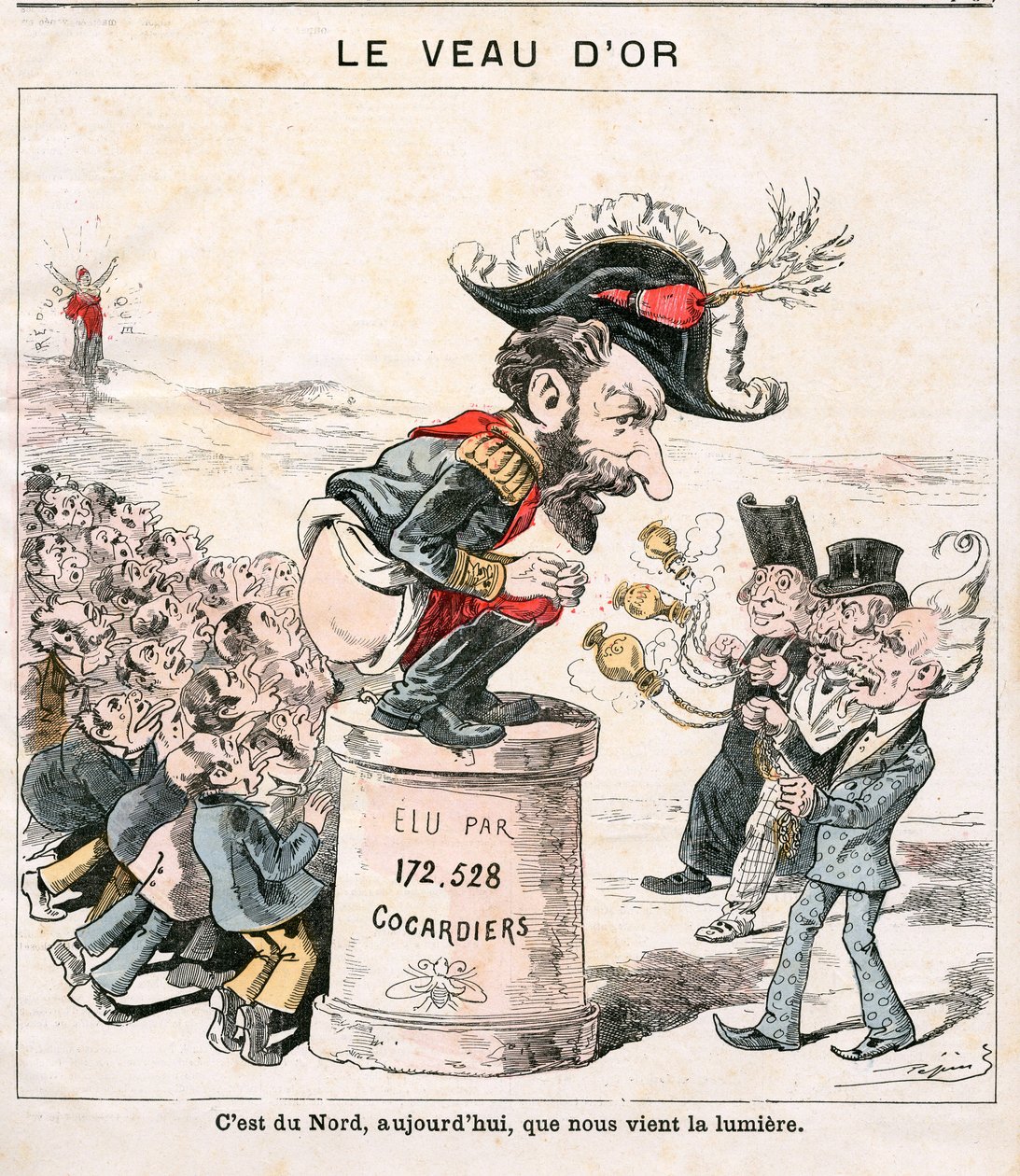 Omslag van Le Grelot, nummer 889, Satiriek in Kleuren door Edouard Guillaumin Pepin