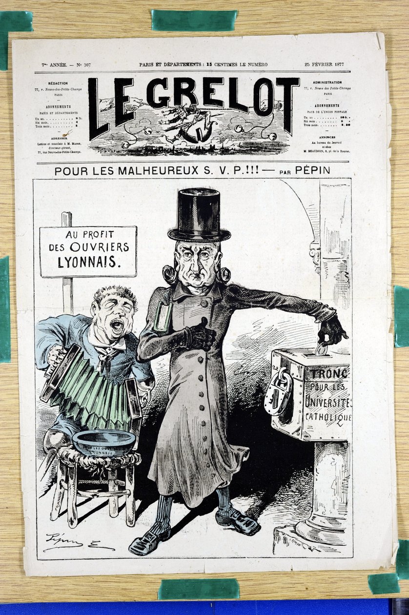 Omslag van The Grelot, nummer 307, Satirique en Colours door Edouard Guillaumin Pepin