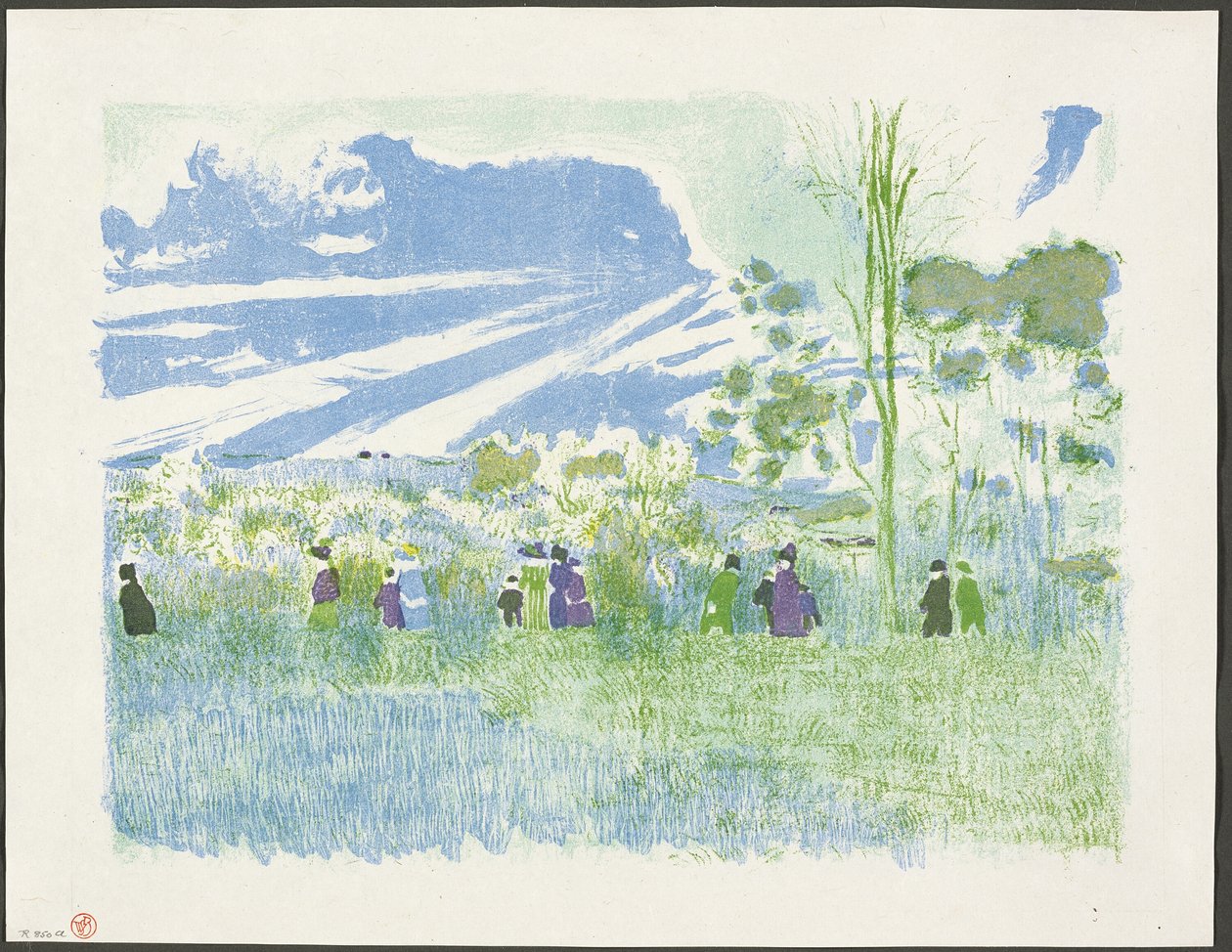 Over de velden, plaat drie uit Landschappen en interieurs door Édouard Jean Vuillard