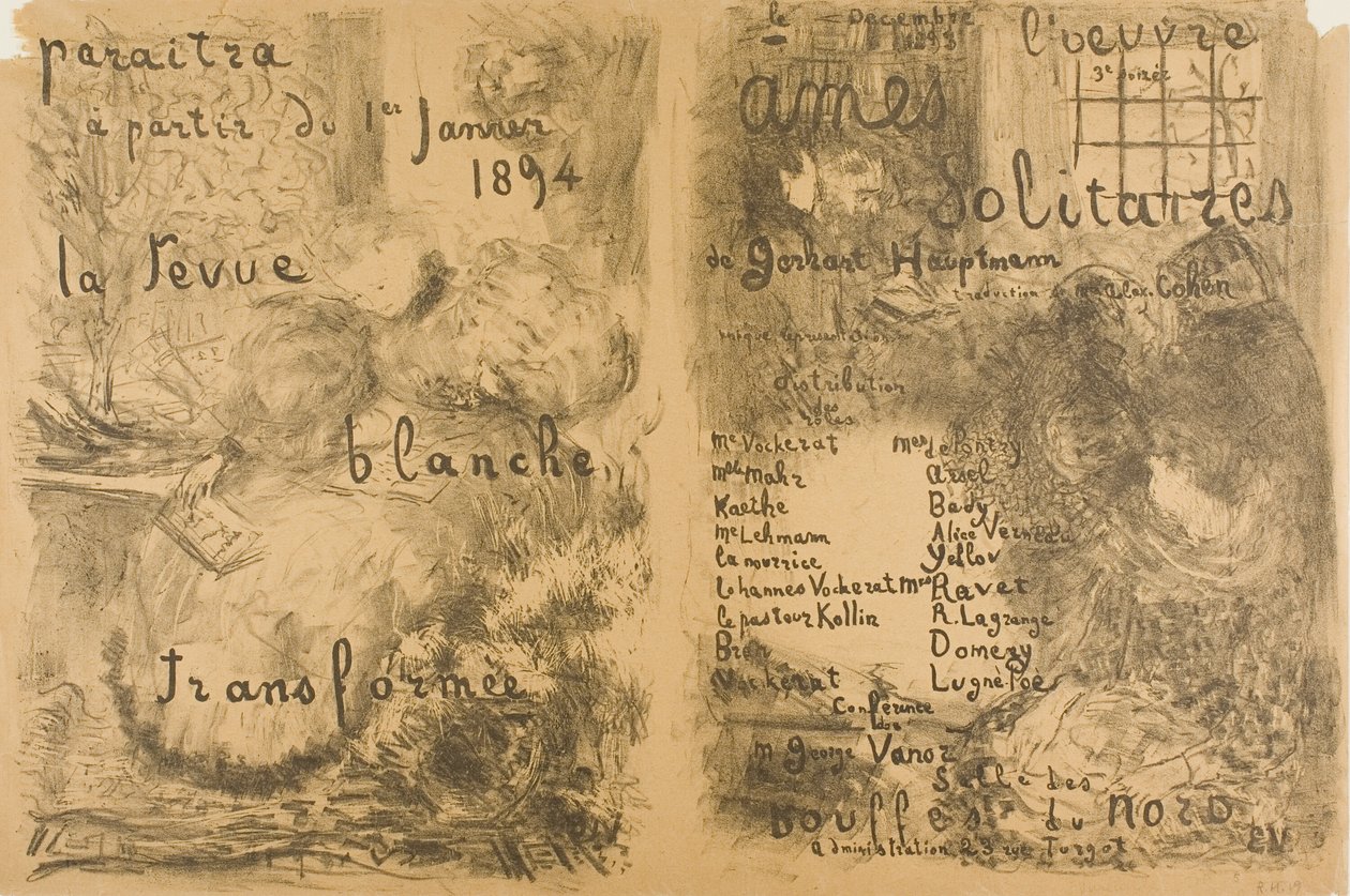 "La Revue Blanche" getransformeerd en eenzame zielen door Édouard Jean Vuillard