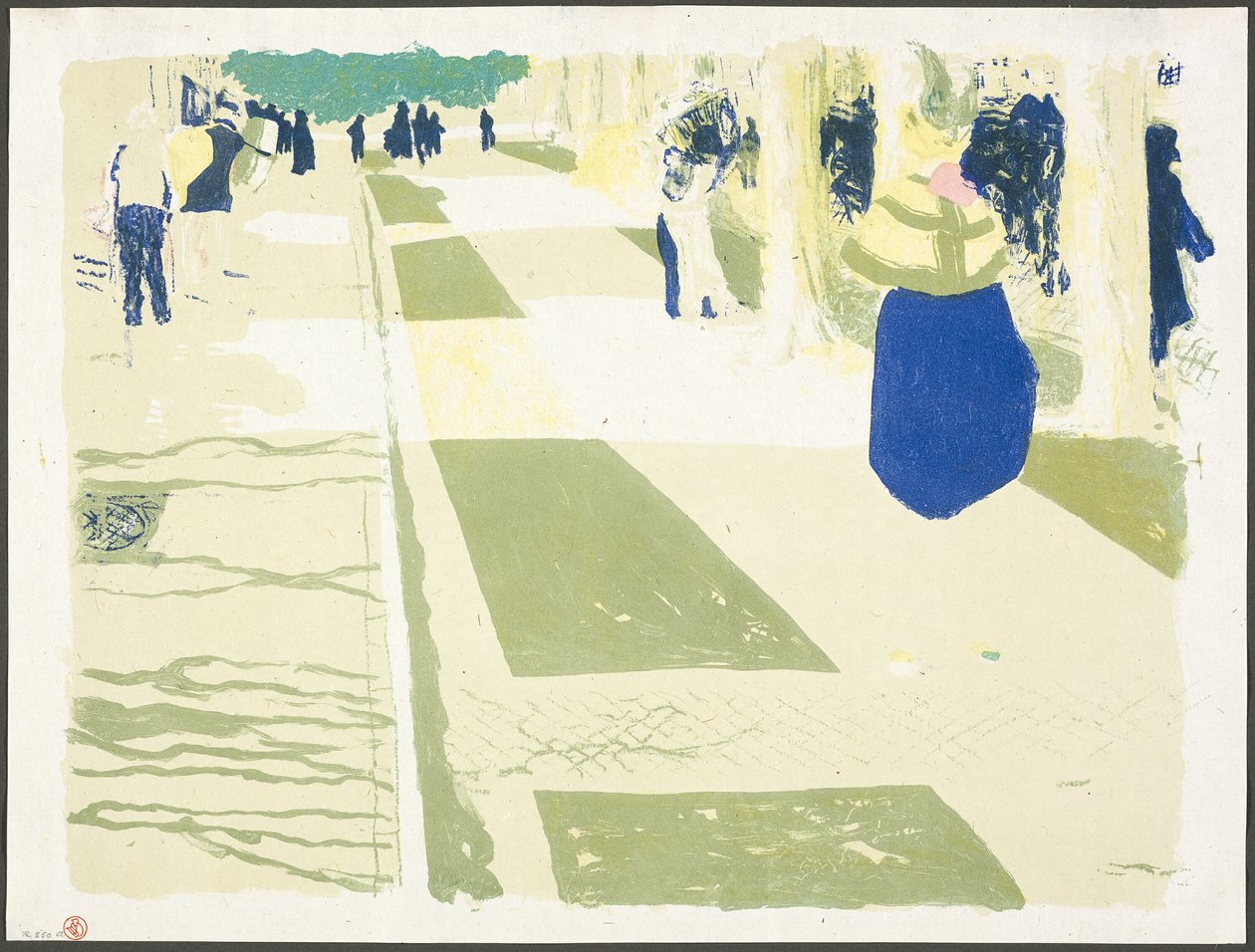 De Avenue, plaat twee uit Landschappen en interieurs door Édouard Jean Vuillard