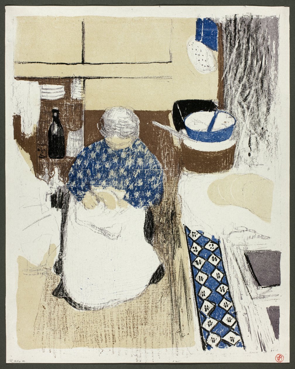 De kok, plaat elf uit Landschappen en interieurs door Édouard Jean Vuillard