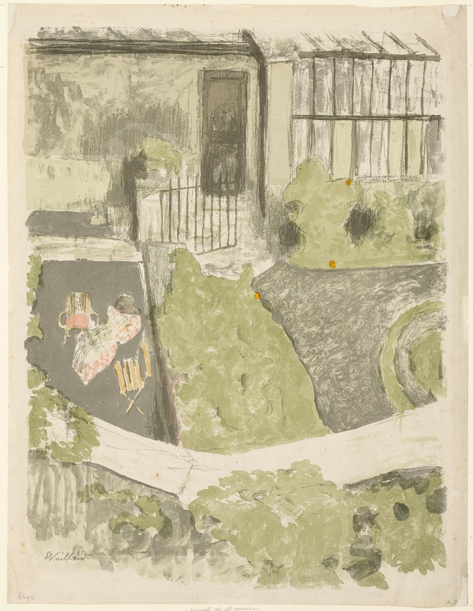De tuin voor de studio door Édouard Jean Vuillard