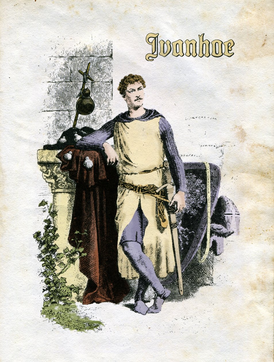 Illustratie voor Ivanhoe (ets) door Edouard & Lix Theodore (1830-1897) Frere