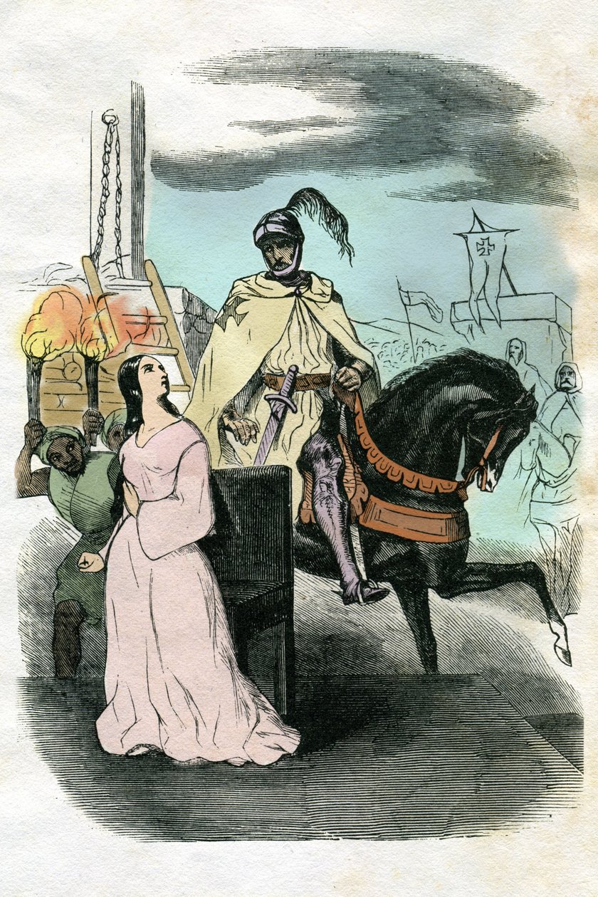 Illustratie voor Ivanhoe (ets) door Edouard & Lix Theodore (1830-1897) Frere