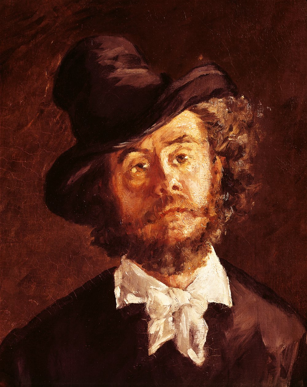 Portret van schilder Marcellin Desboutin door Édouard Manet