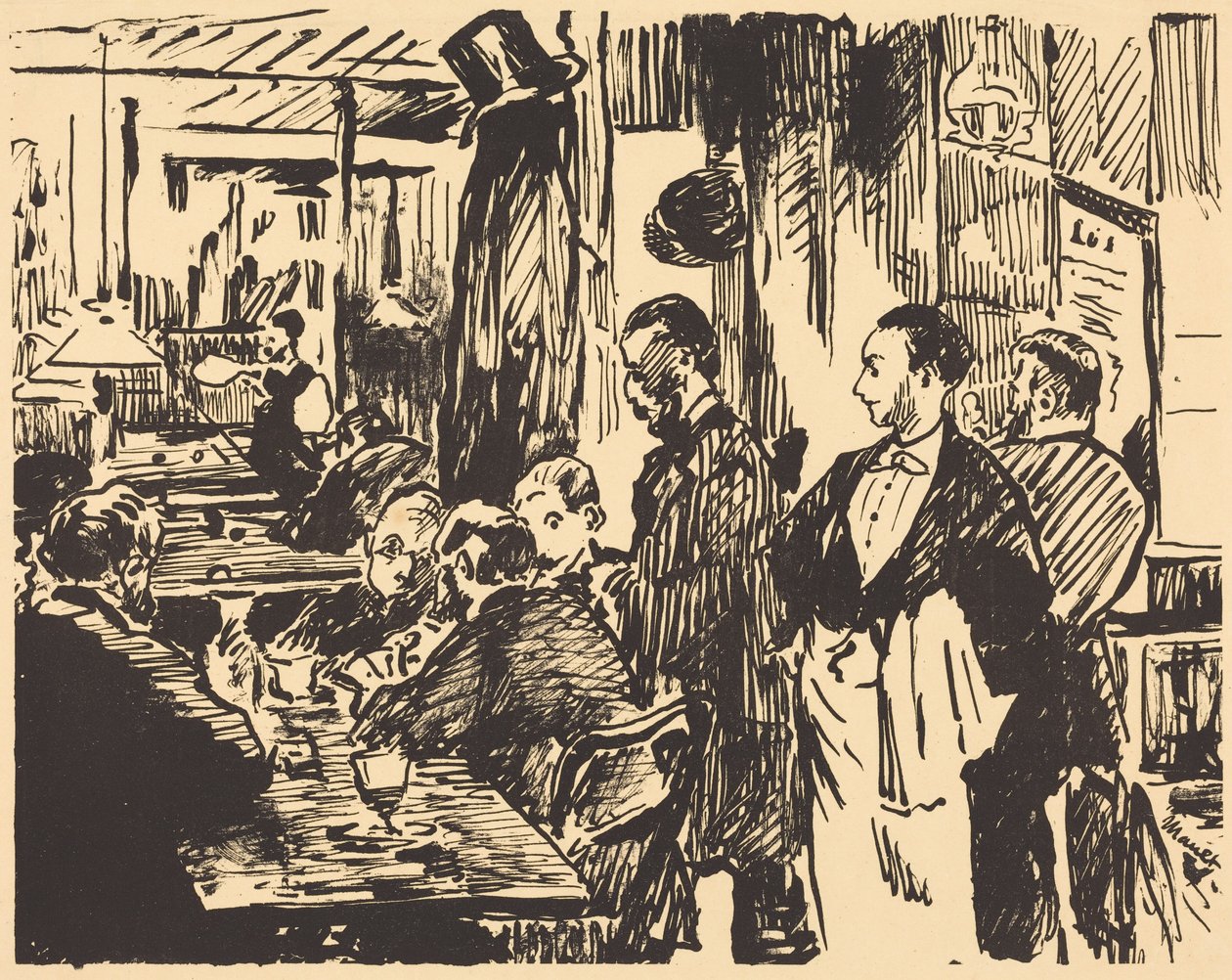 In het café (Au café) door Édouard Manet