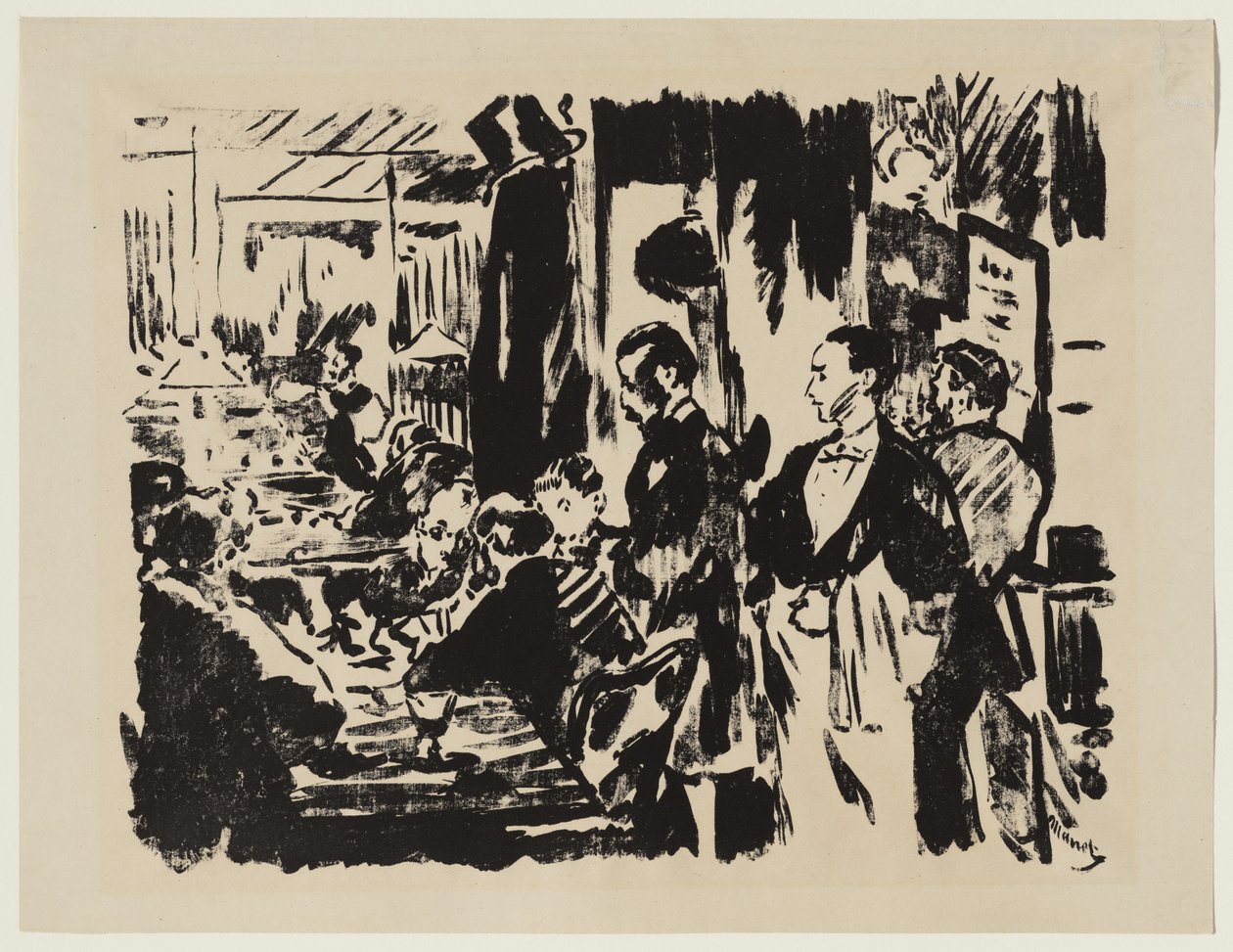 In het café door Édouard Manet