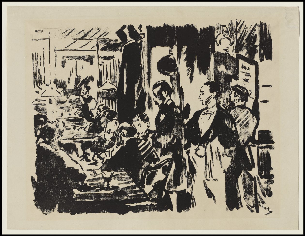In het café door Édouard Manet