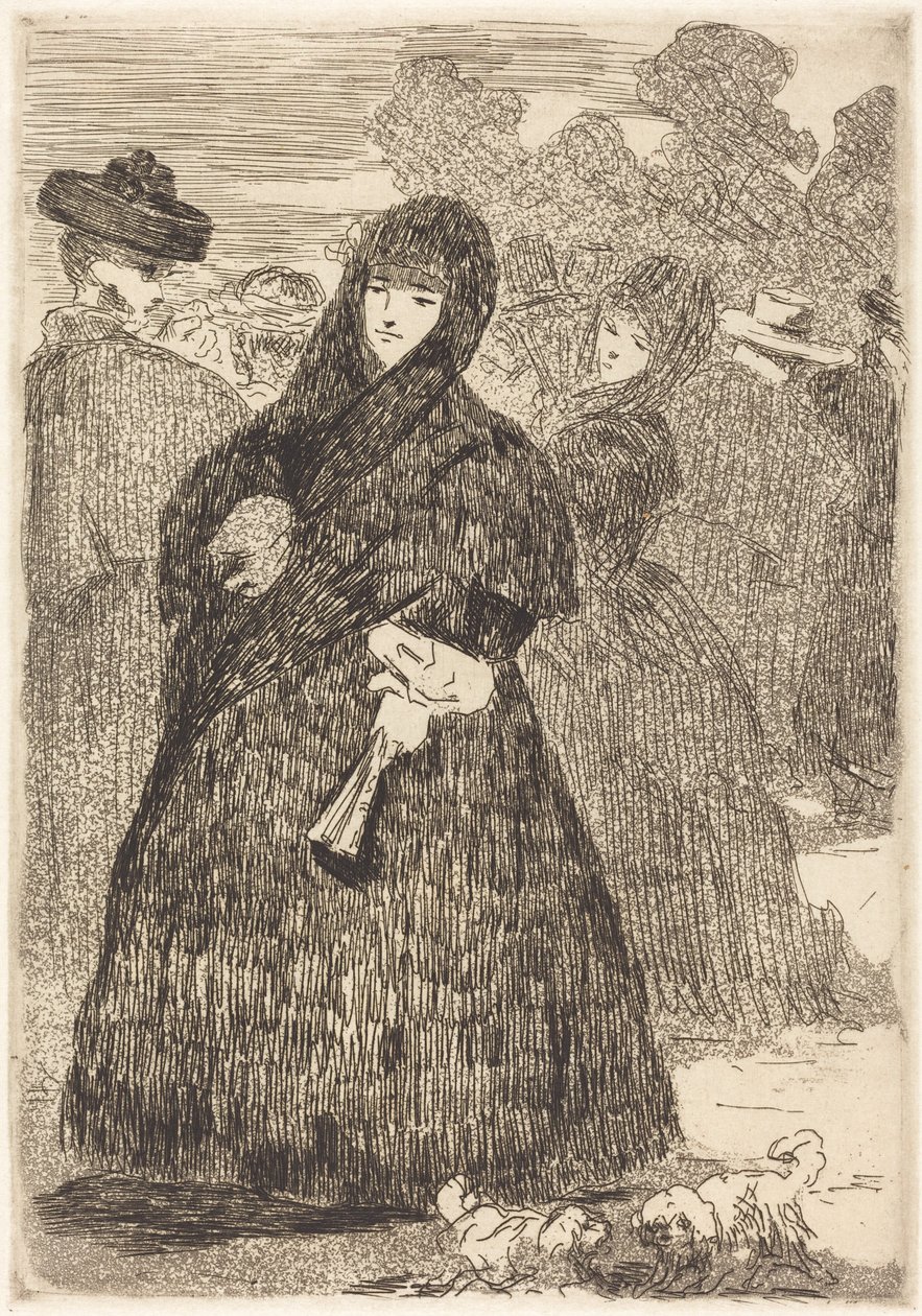 In het Prado (detail) door Édouard Manet