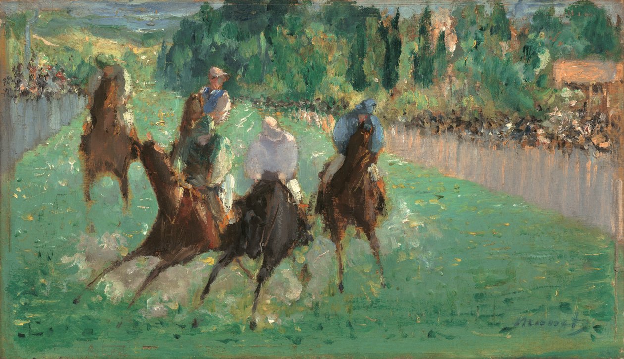 Bij de races door Édouard Manet