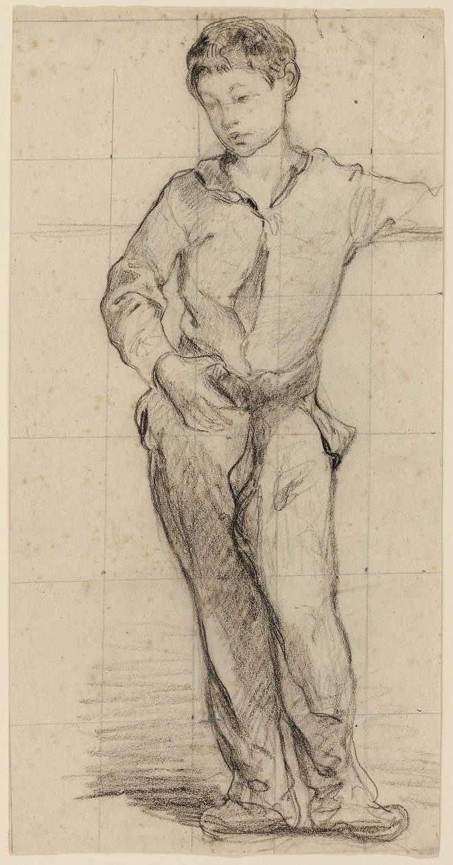 Toegeschreven aan Édouard Manet - Jonge man staand (Léon Leenhoff) (recto), 1864-65 door Édouard Manet