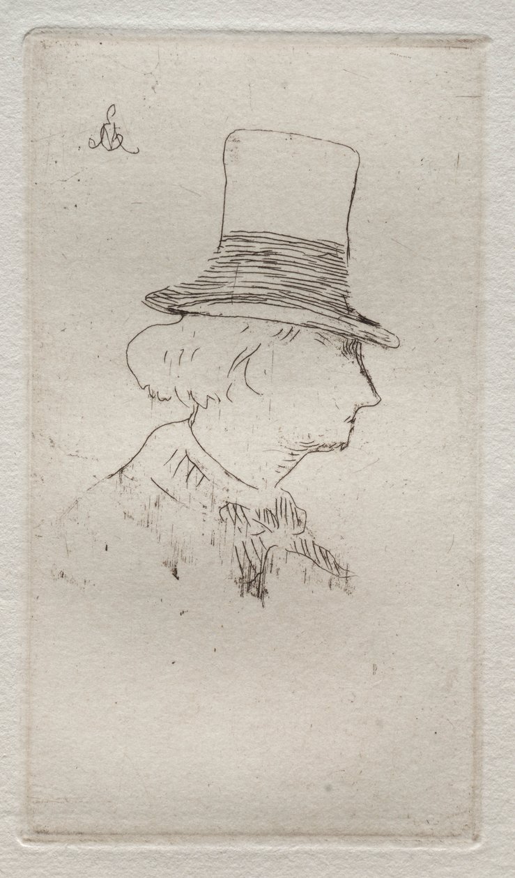 Baudelaire de profil door Édouard Manet
