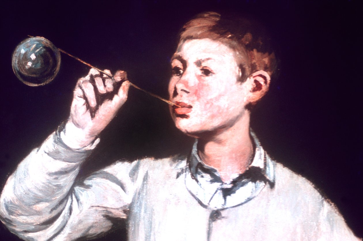 Jongen die bellen blaast, (detail), 1867 door Édouard Manet