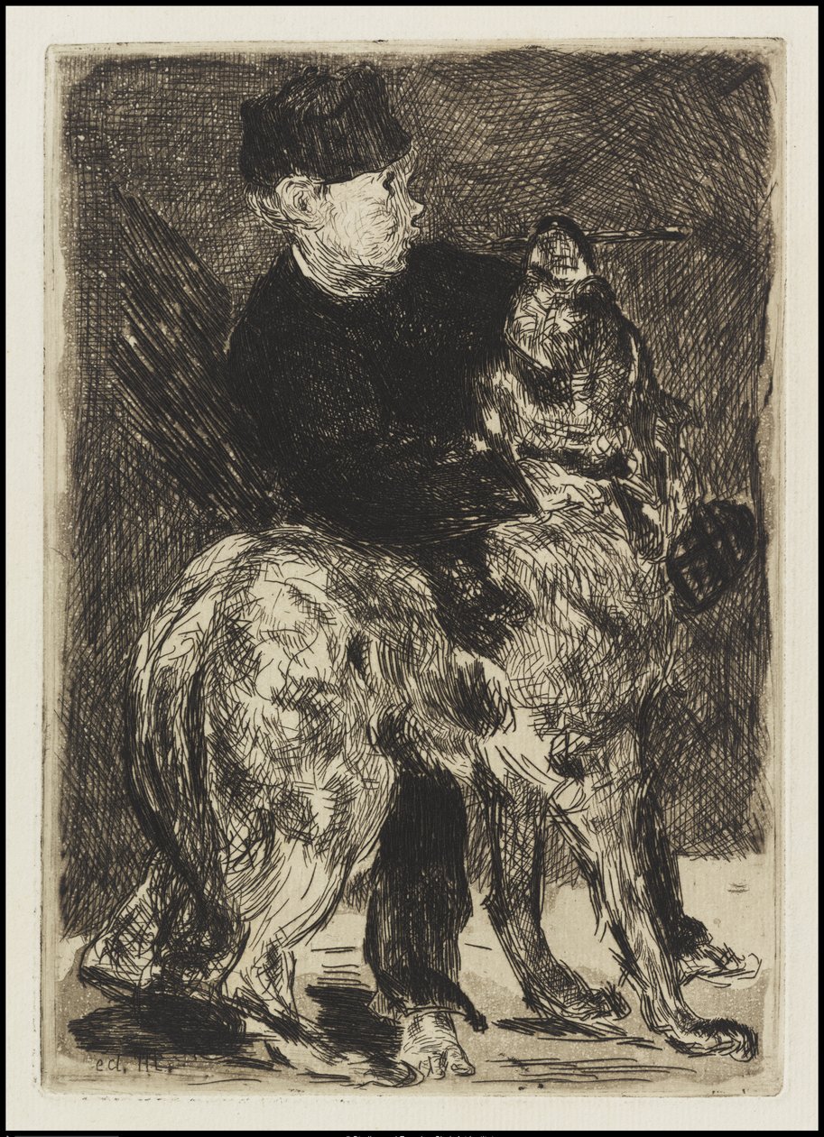 Jongen met een hond, 1862 door Édouard Manet