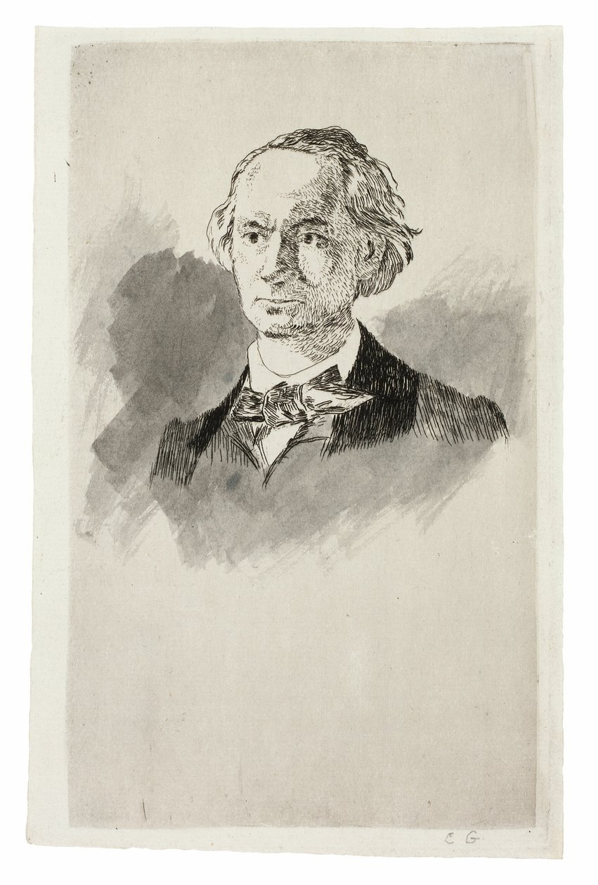 Charles Baudelaire, vooraanzicht III door Édouard Manet