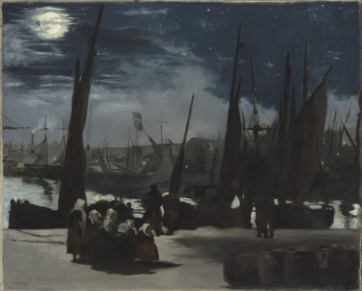 Clair de lune sur le port de Boulogne, 1869 door Édouard Manet