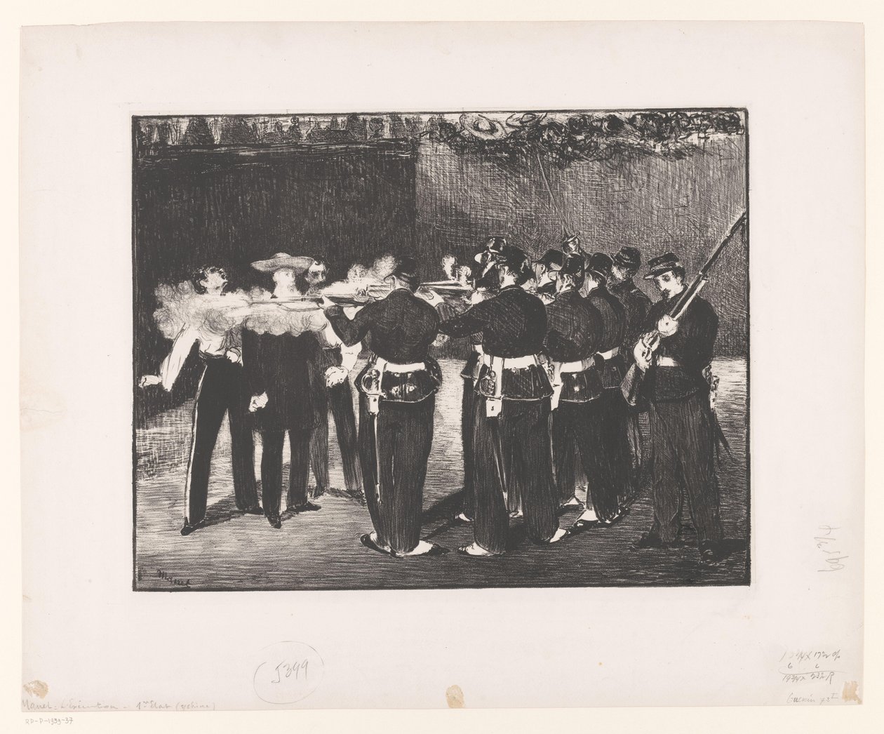 Executie van keizer Maximiliaan door Édouard Manet