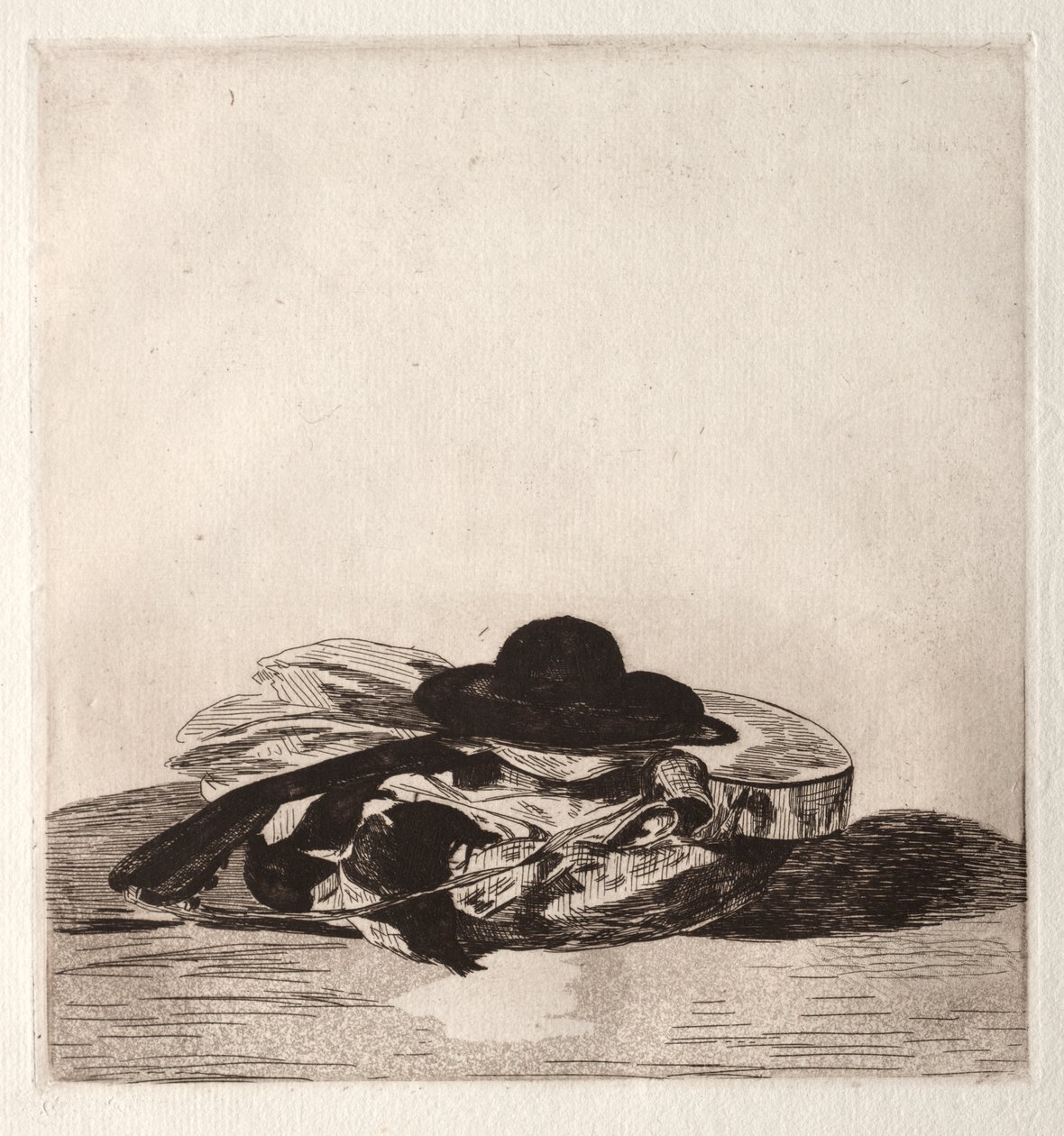Frontispice voor een editie van etsen: Hoed en gitaar door Édouard Manet