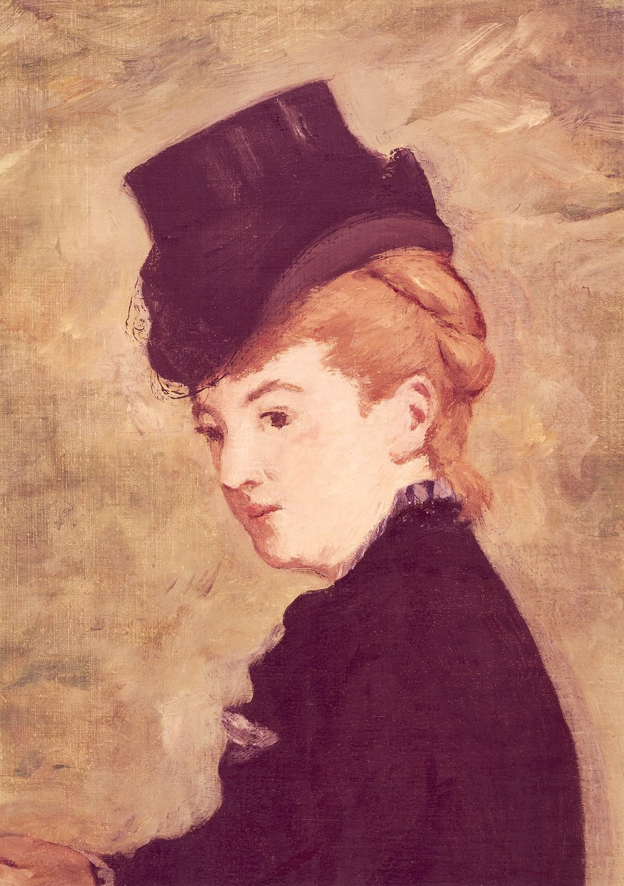 Amazone of Madame Lefebure te paard door Édouard Manet