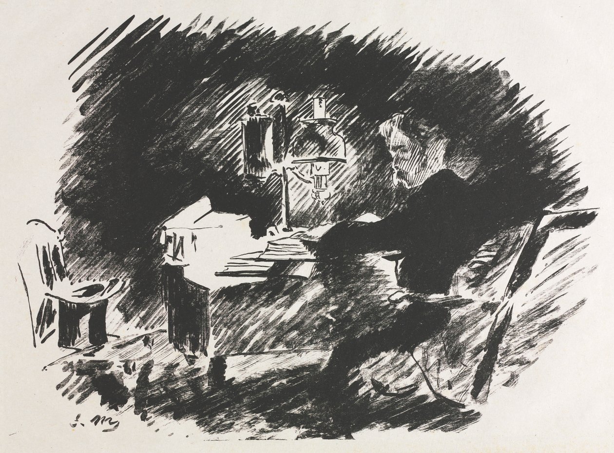Illustratie voor De Raaf door Edgar Allan Poe door Édouard Manet