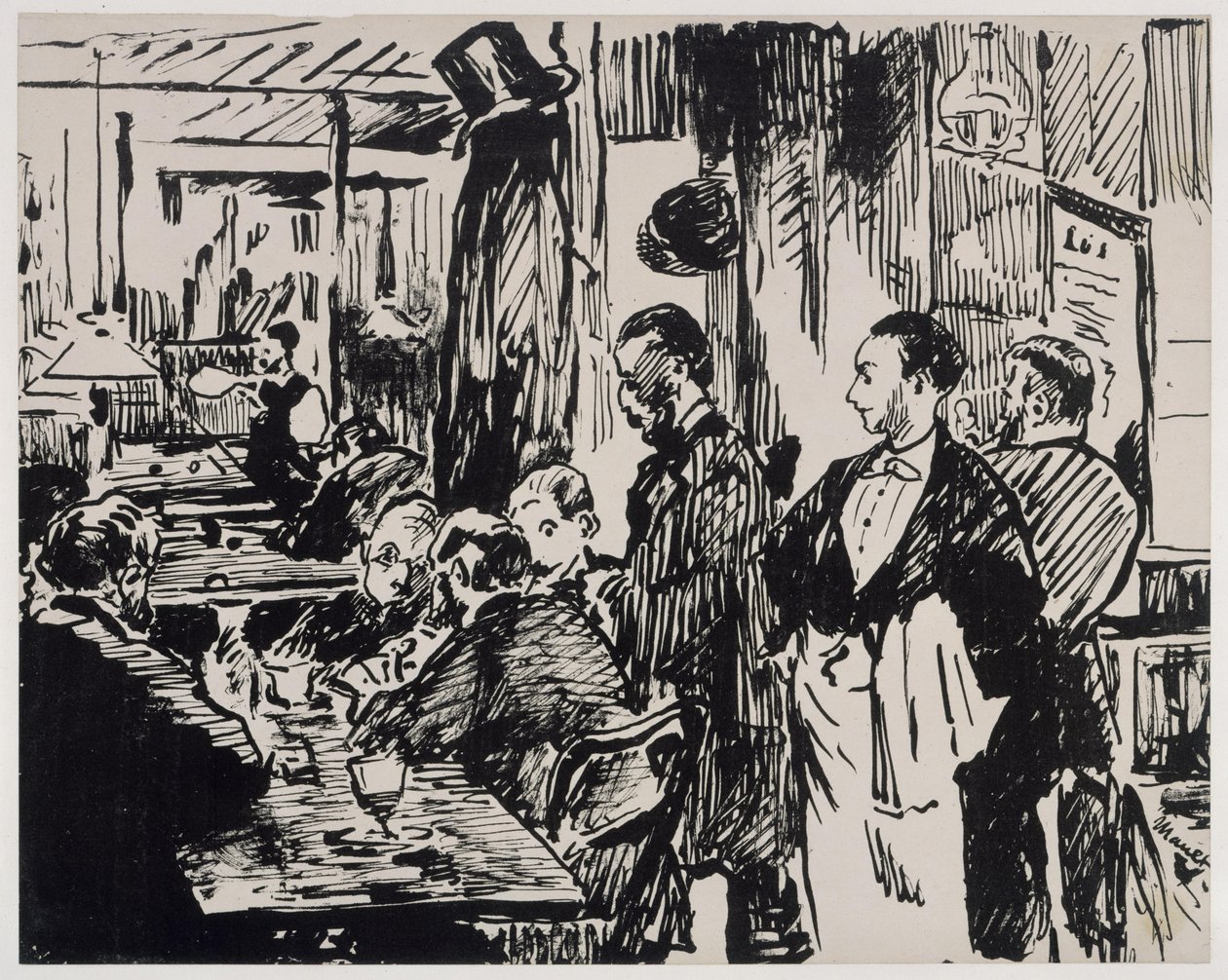 In het café - Au Café (1e versie) door Édouard Manet