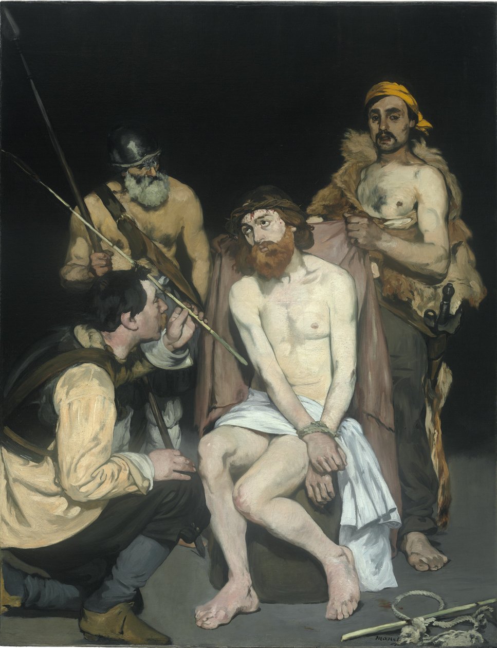 Jezus Bespot door de Soldaten, 1865 door Édouard Manet