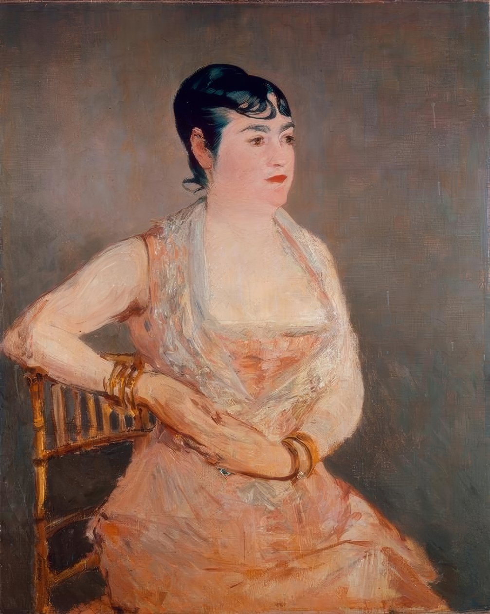 De roze dame door Édouard Manet
