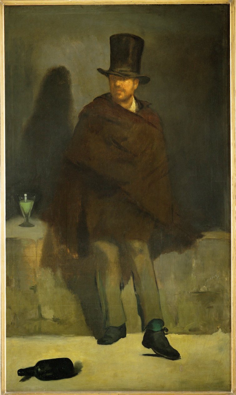 De Absintdrinker (olieverf op doek) door Edouard Manet