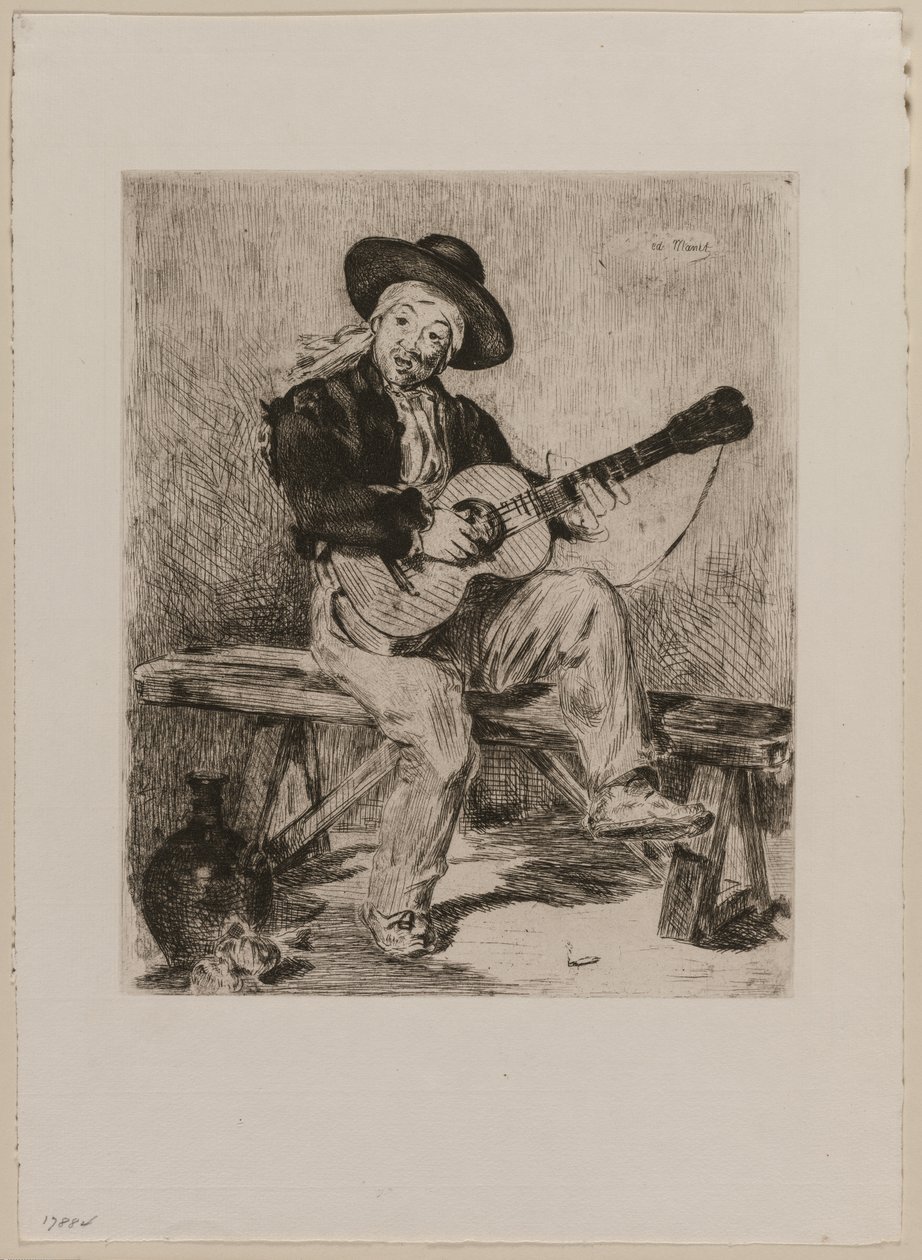Le Guitarrero door Édouard Manet