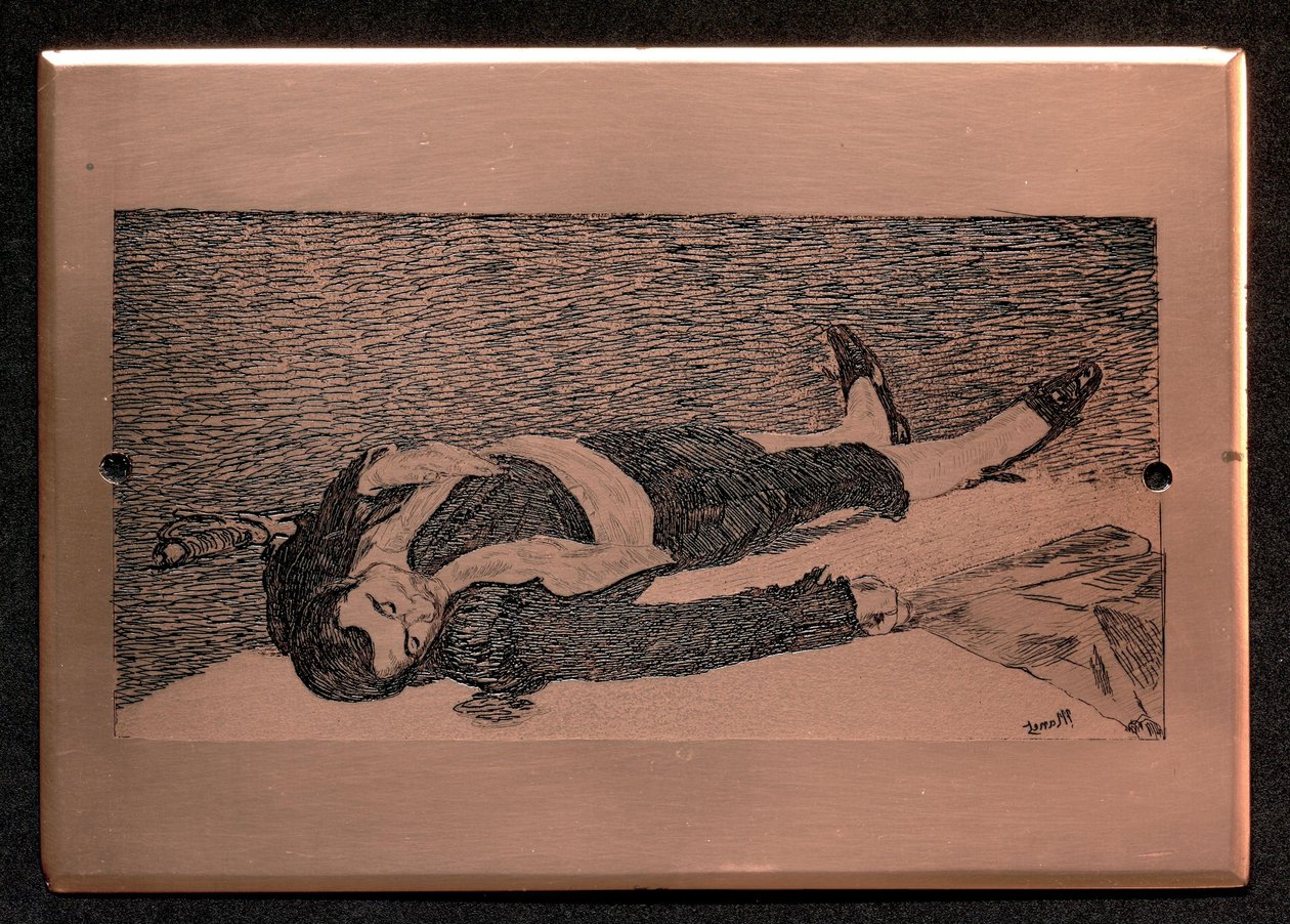Der tote Torero: gravierte Platte door Édouard Manet