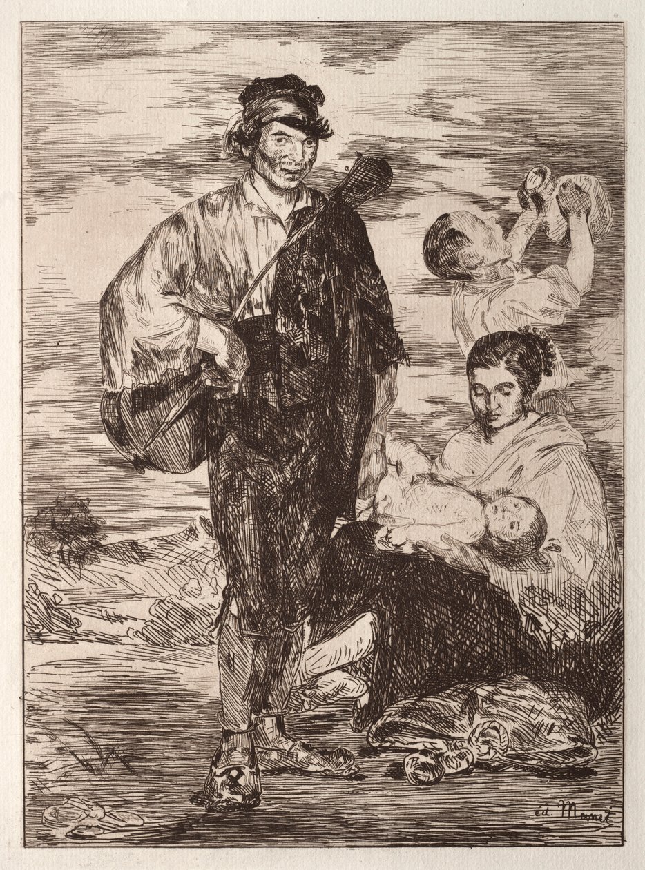 Les Gitanos door Édouard Manet