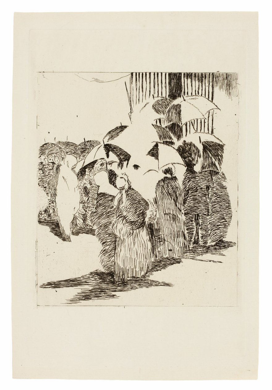 Rij voor de slagerij door Édouard Manet