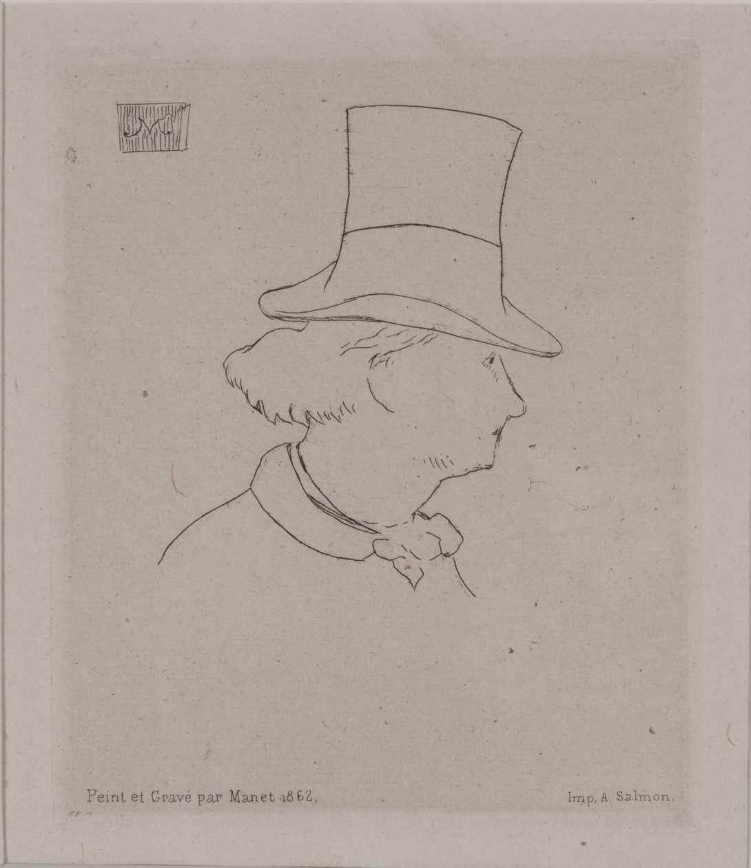 Portret van Baudelaire door Édouard Manet