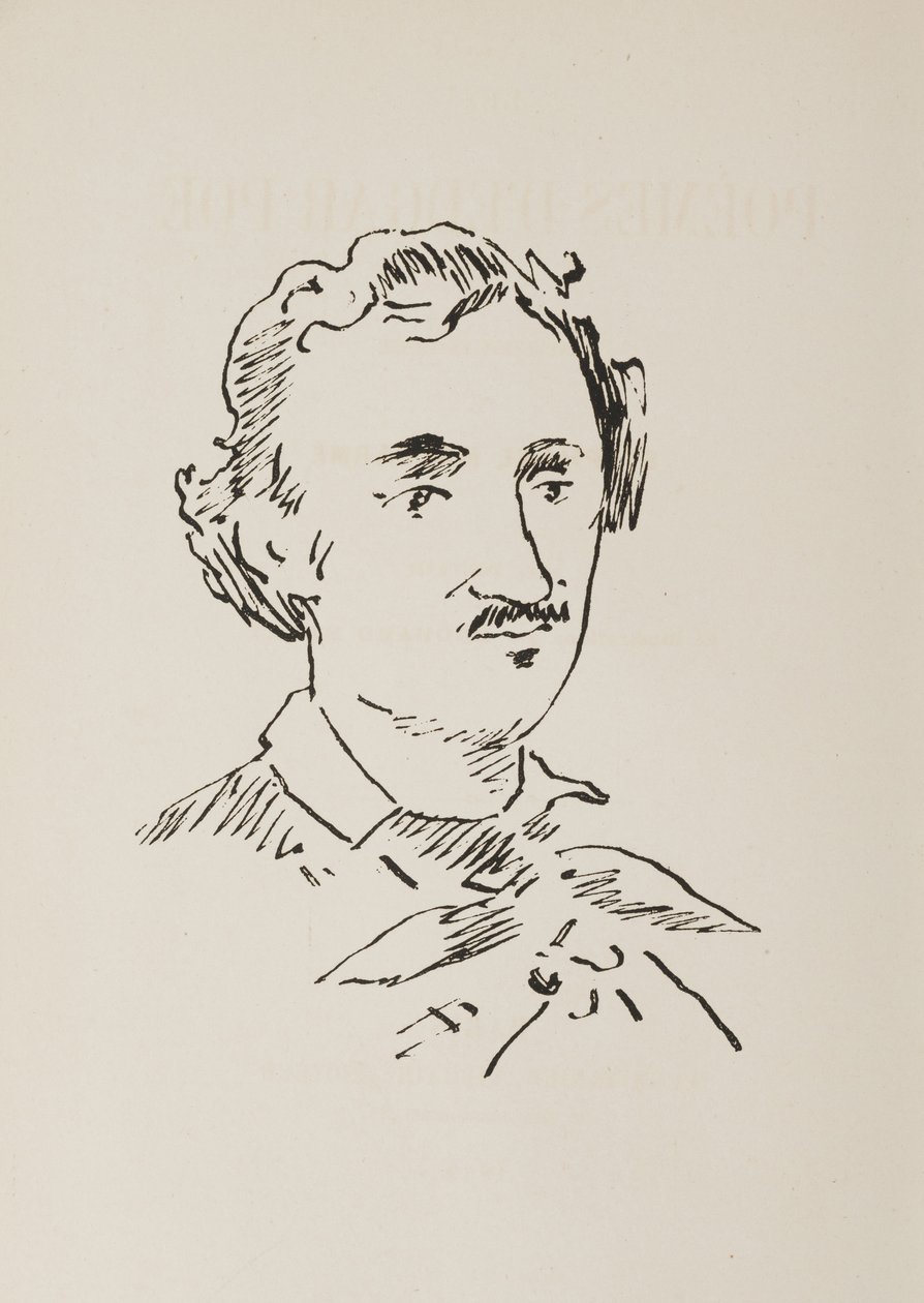 Portret van Edgar Allan Poe 1809-1849, 1889 door Édouard Manet