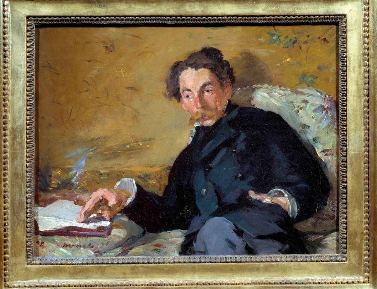 Portret van de Franse dichter en schrijver Stephane Mallarme door Édouard Manet