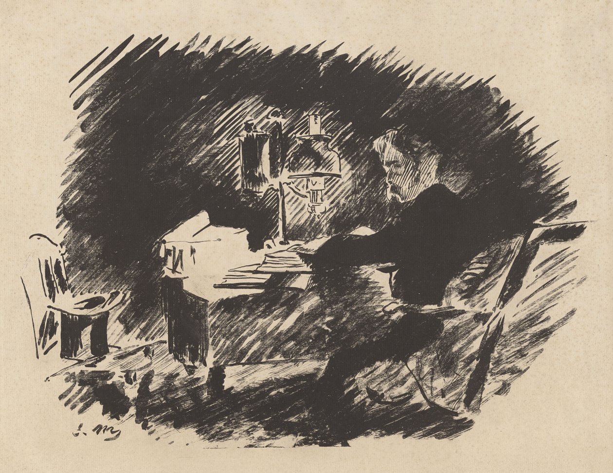 Onder de lamp, uit Stéphane Mallarmés vertaling van Edgar Allan Poe