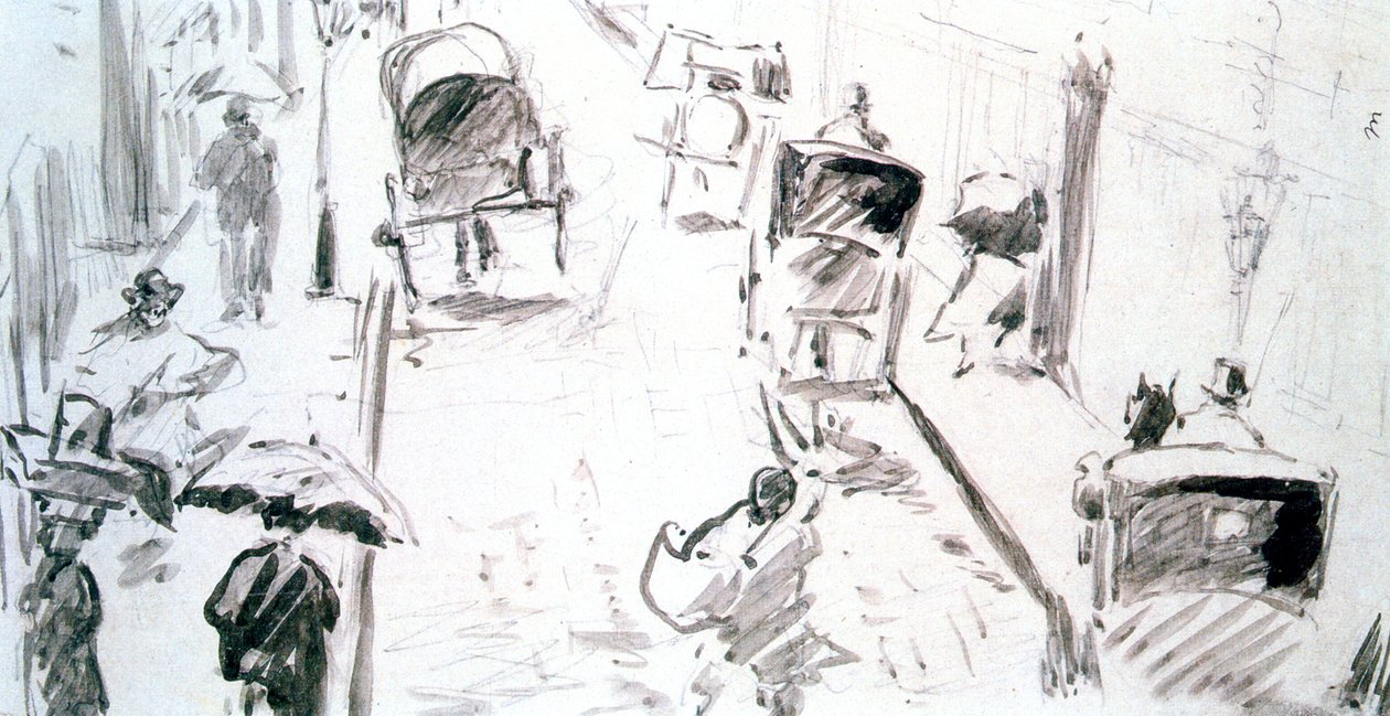 Straatscène door Édouard Manet