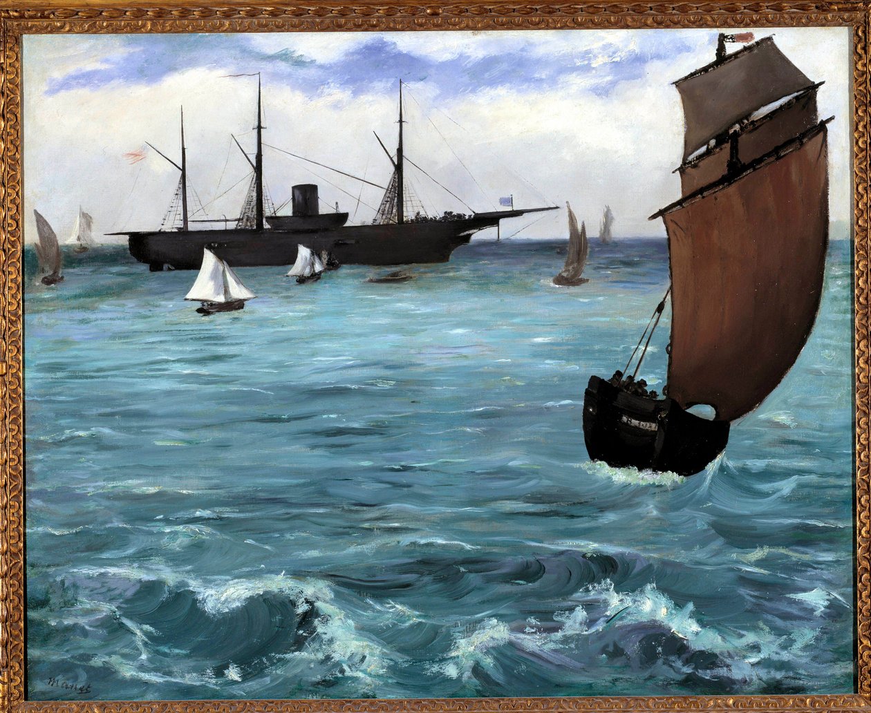Het Amerikaanse schip Kearsarge heeft Boulogne sur mer door Édouard Manet