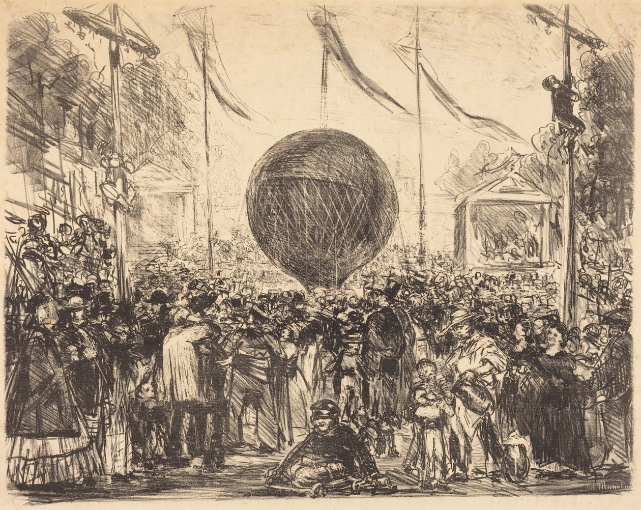 De luchtballon door Édouard Manet