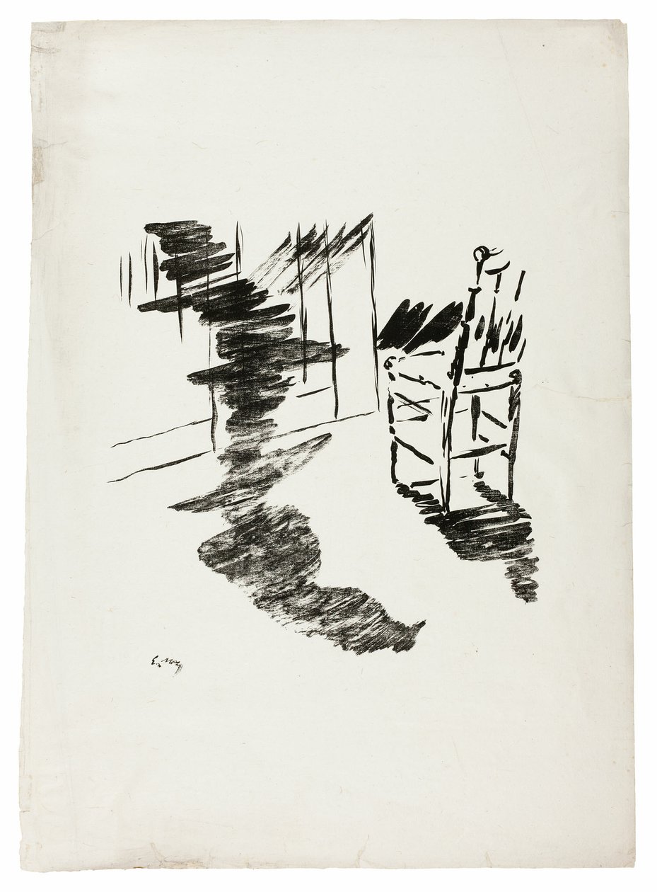 De Stoel ("Die schaduw die op de vloer zweeft..."), uit De Raaf (Le Corbeau) door Édouard Manet