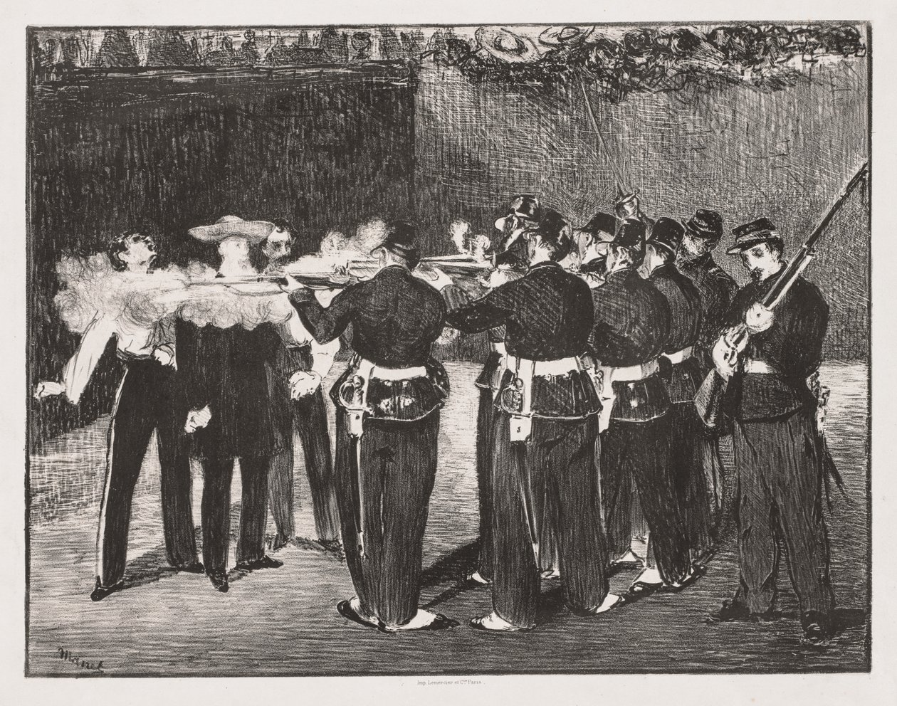 De executie van keizer Maximiliaan door Édouard Manet