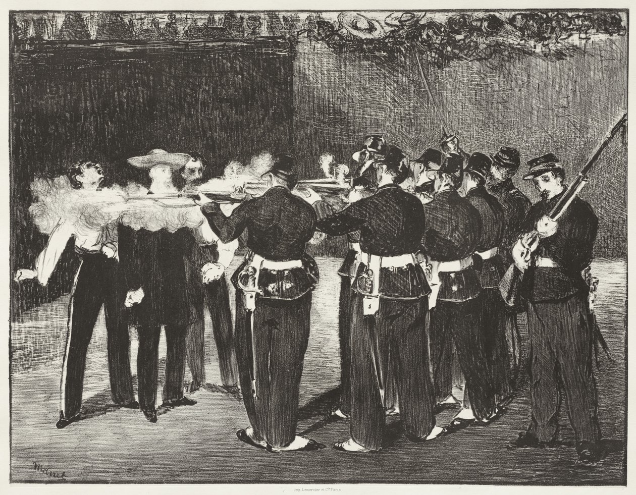De executie van keizer Maximiliaan door Edouard Manet