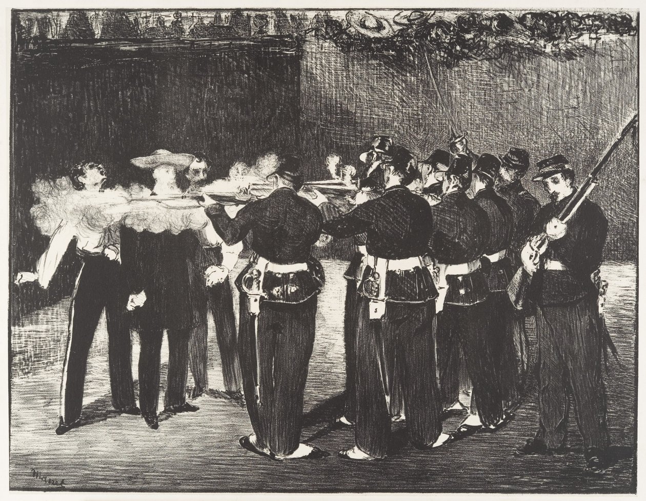 De executie van Maximiliaan door Édouard Manet