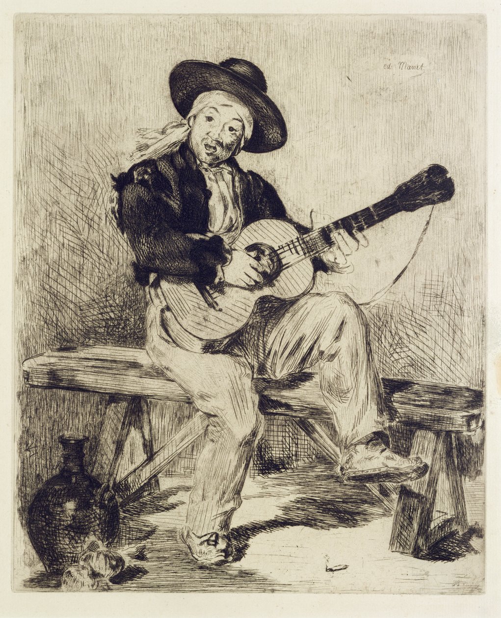De Gitarist door Édouard Manet