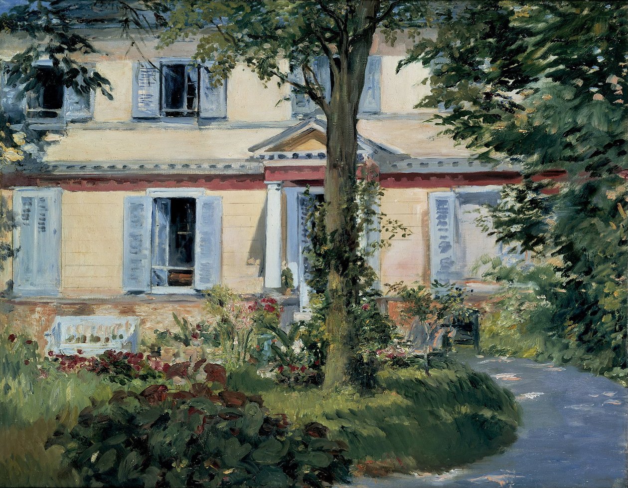 Het huis in Rueil door Édouard Manet