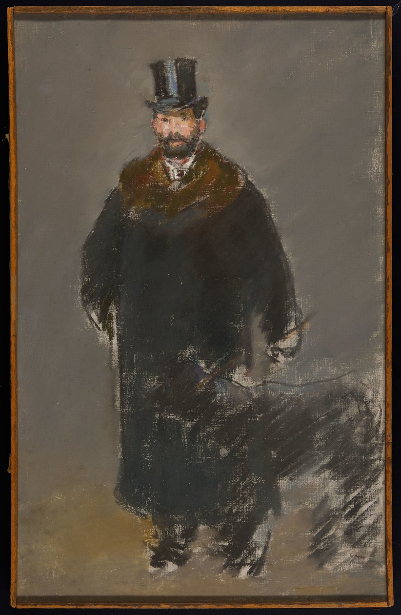 De man met de hond, ca. 1882 door Édouard Manet