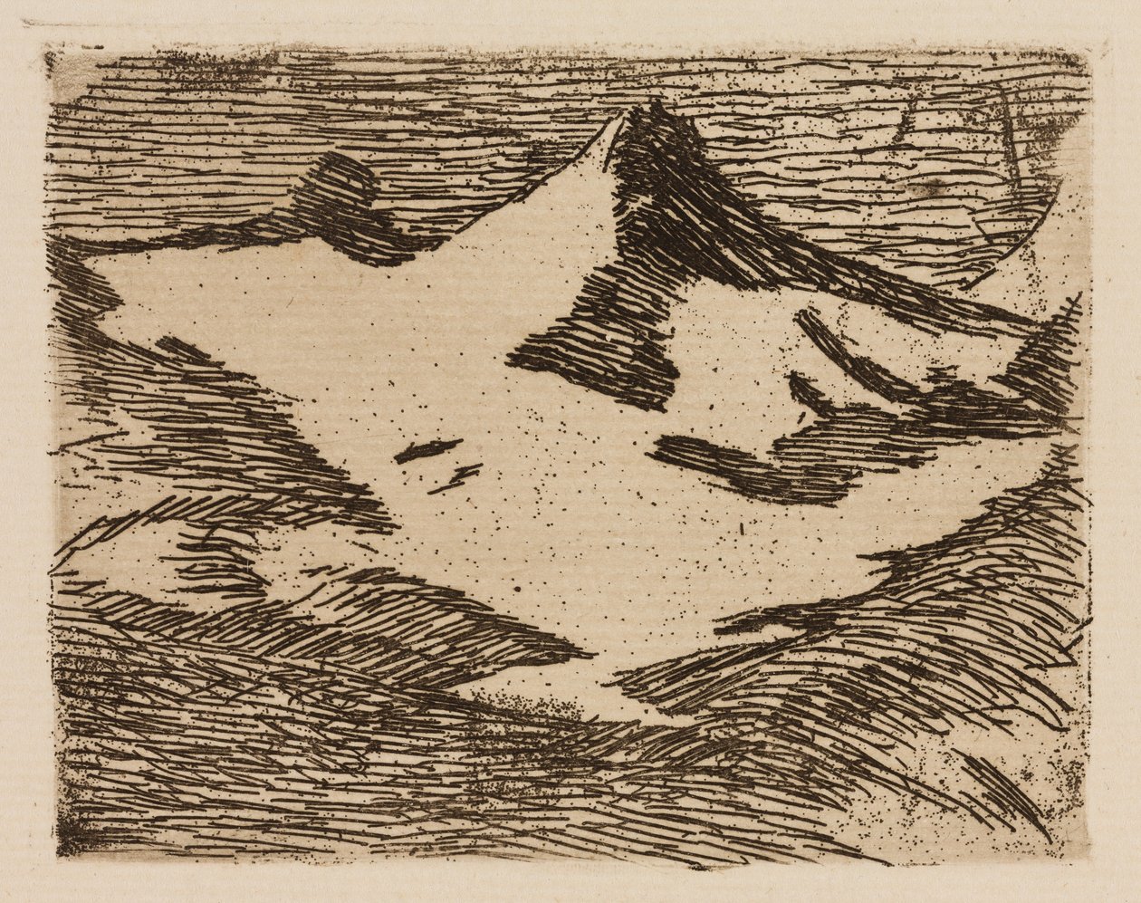 De berg, plaat 2 van Le Fleuve door Édouard Manet