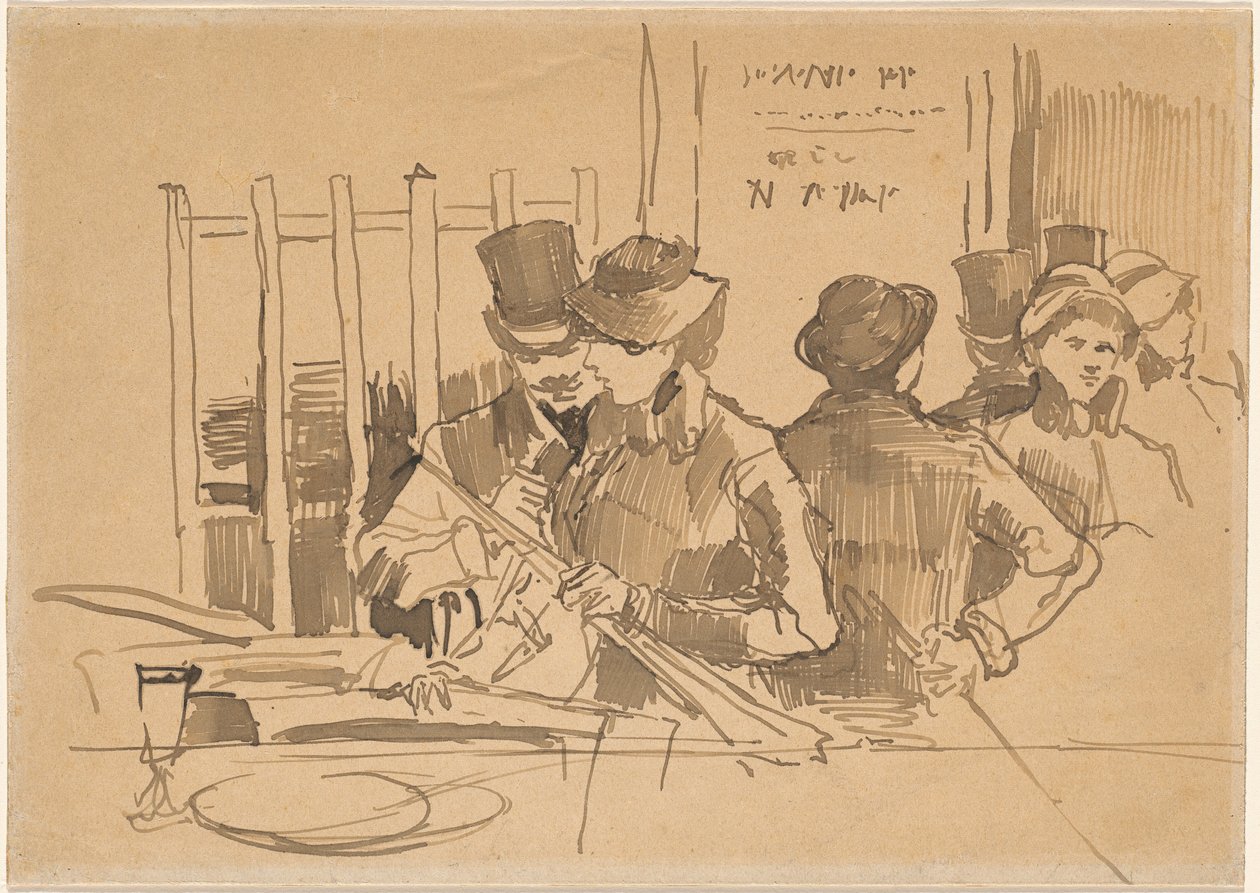 Het spoorwegrestaurant door Édouard Manet